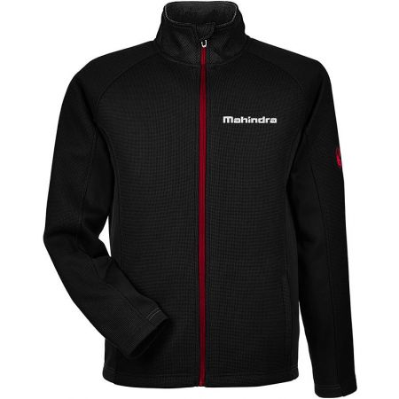 20-187330, Small, Black/Black/Red, Right Sleeve, None, Left Chest, Mahindra.